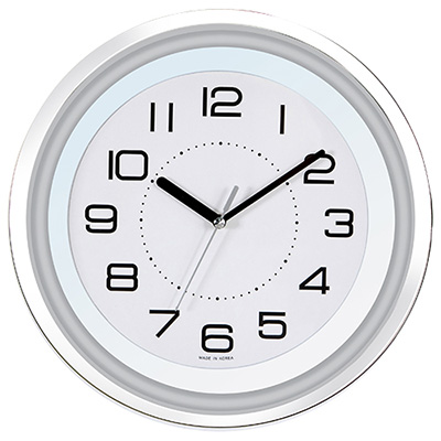 가성비 실용 투톤크롬 벽시계 SI294C