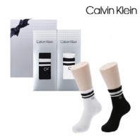 [캘빈클라인] 남성 캐주얼 스포츠 파일 양말 2족 세트_프리미엄라인