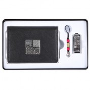 수복문자도자개소가죽명함지갑+수복문자도자개USB (8GB~64GB)