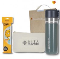 스탠리 친환경3종세트 27호(고진공슬림보틀+카카오여행용칫솔치약세트+에코파우치)