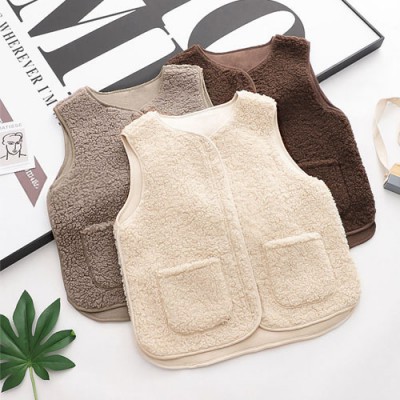몽글몽글 뽀글이 스웨이드 지퍼 조끼 양털 베스트