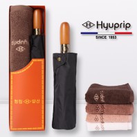 협립 3단60 엔티크 초고밀도 완전자동우산+40수 호텔코마180타월1P-세트