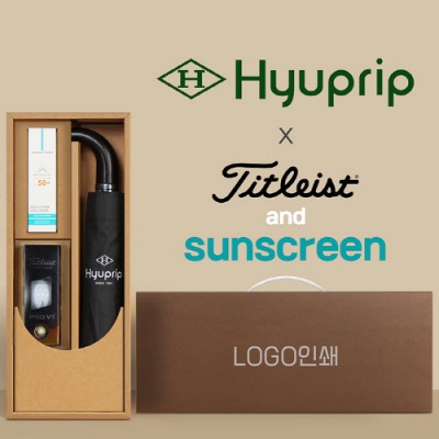 협립 3단 레자곡자손 슈퍼 완전자동우산 +선크림+타이틀리스트 골프공 3구-세트