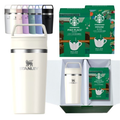 스탠리 카페투고 트래블머그 크림 스타벅스 드립커피 선물세트