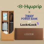 협립3단60 카라비너10K 거꾸로 300T고밀도 완전자동 우산 +배터리+락앤락 메트로머그2P-세트