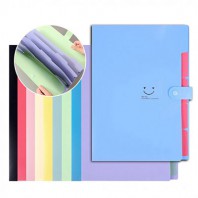 스마일 똑딱이 A4서류 파일 보관 파우치