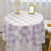 모던 체커보드 식탁보(퍼플)