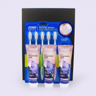 2080 미세모칫솔5입+핑크솔트치약 120g 3개