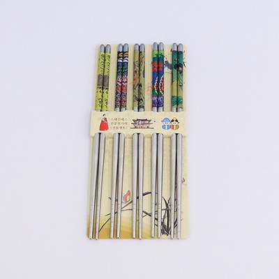 나빌레라 전통민화 스테인레스 젓가락 선물세트