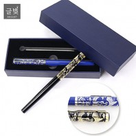 글빛 쌍학무늬수성볼펜(고급케이스)