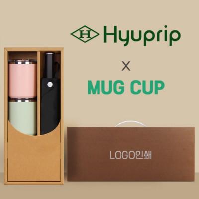 협립 3단60 슈퍼 젠틀맨 고밀도 수동식 우산 +로하스 머그컵2P-세트