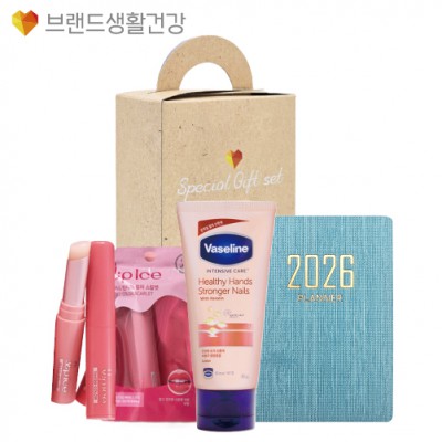 브생건 플래너세트 19호(미니 다이어리+바세린 핸드크림+멘소래담 립아이스 매직컬러 립밤)