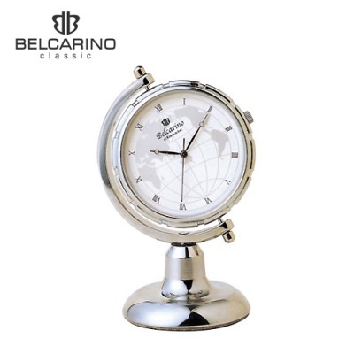 벨카리노 글로브 지구본 은장 탁상시계(BC401S)