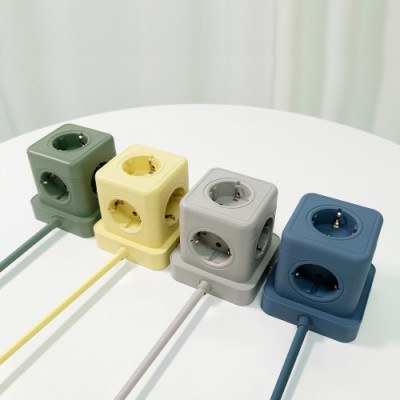 뉴에이커 SMC10 큐브멀티탭 고용량 4컬러 고속충전 멀티탭 9구 1.8M 전선형