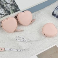 869_하트모양 PU가죽 미니 줄자