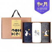 송월타올 2025 추석 자수타올 190g 3P세트