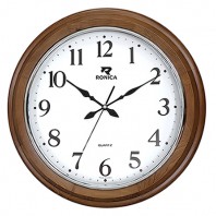 로니카무소음원목도금링벽시계 WD400