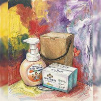 아이깨끗해 용기+아이깨끗해 비누2개 +크라프트 케이스