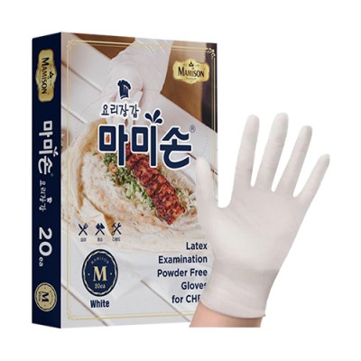마미손 라텍스 요리쿡장갑 20매/고무장갑