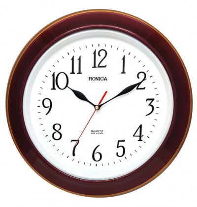 로니카 투톤라인 무소음벽시계 자주 R303R