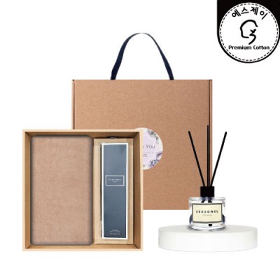 홀마크 40수코마무지170g 디퓨저세트 (홀마크 40코마무지170g + 시즈넬플라워 디퓨저50ml)