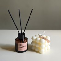 센트라도 미니 디퓨저 50ml+오브제 캔들 세트