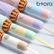 BOR 무지 인쇄우산 캔디팝 거꾸로 컬러암막 3단 자동 양우산