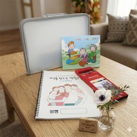 치매예방 컬러북 색칠공부+문화 색연필 12색+치매홍보 위생장갑+지퍼화일