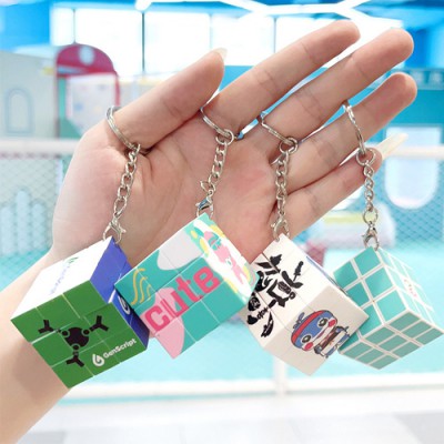 주문제작 UV인쇄 열쇠고리 키링 루빅 큐브 35mm