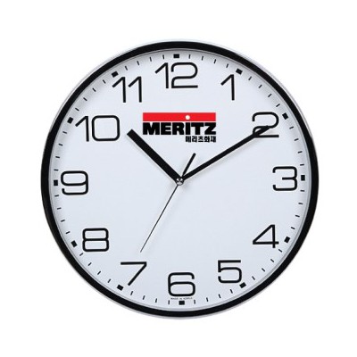 금속 크롬 벽시계