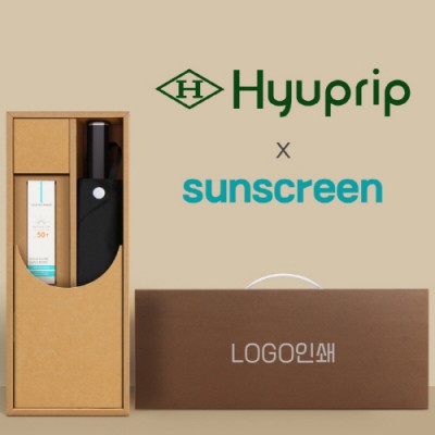 협립 3단60 슈퍼 젠틀맨 고밀도 수동식 우산 +선크림-세트