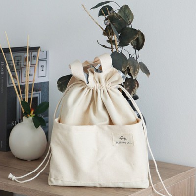 로페리아 조임끈 투포켓 보온보냉 도시락가방(0215847)