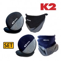 2026년형 K2 정품 방한용품 세트(귀마개+넥워머)