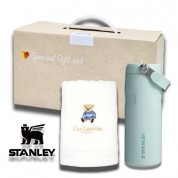 안심생건86호 스탠리 에어로라이트플립스트로2.0 355ml 베어수건 2종세트