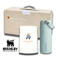 안심생건86호 스탠리 에어로라이트플립스트로2.0 355ml 베어수건 2종세트