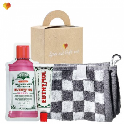 브생건 그레이뱀부고리수건 유시몰세트 51호(뱀부선염핸드타올+유시몰 가글+유시몰 치약)