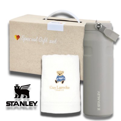 안심생건88호 스탠리 에어로라이트플립스트로2.0 710ml 베어수건 2종세트