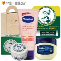 브랜드생활건강세트 53-1호 (안티푸라민연고+바세린 핸드크림+멘소래담 메디케이티드 립밤+바세린젤리50ml)