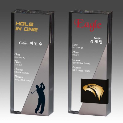 메탈 크리스탈 골프 트로피 S8A-245-34