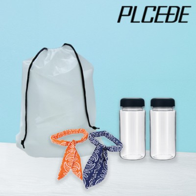 플씨드 여름 3종 EVA파우치 H세트 (아이스 쿨스카프+보틀350ml)