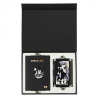 송학나전가죽여권지갑+십장생나전손톱깍이2종세트