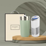 시즈넬 선물세트 둥근진공텀블러450+공기청정기
