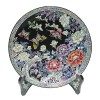 자개원쟁반(미니)-목단(흑)