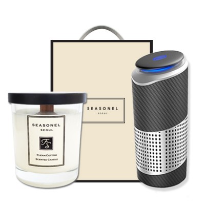 시즈넬 선물세트 캔들220g+공기청정기