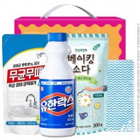 무균무때 유한락스 베이킹소다300리필 항균행주 4종