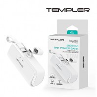 템플러 2IN1 2A 5000mAh 도킹배터리 C타입+C케이블 U-MBAT-5000