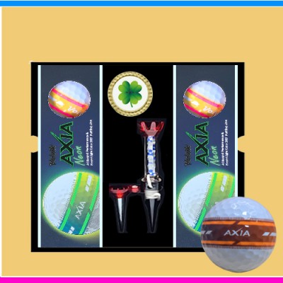 볼빅 엑시아 네온 골프공 6구 볼마커 자석티세트 (3pc) 볼빅 네온 야광 골프공  볼빅 엑시아 골프공