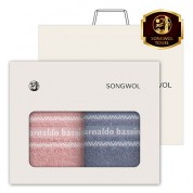 송월 AB 인디 120g 세면타월 2매세트