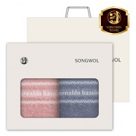 송월 AB 인디 120g 세면타월 2매세트