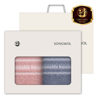 송월 AB 인디 120g 세면타월 2매세트